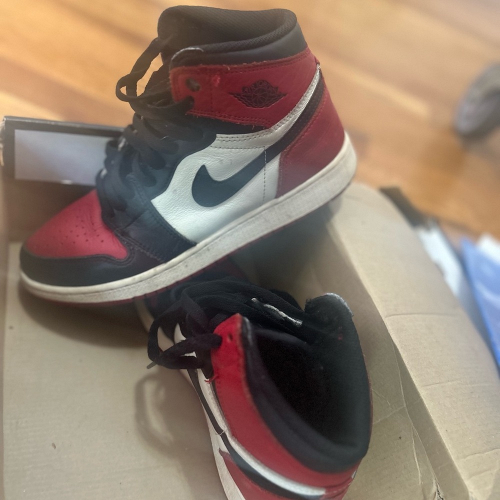 Jordan Red and Black High-Top Sneakers